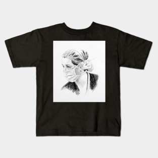 Nurse Cher - Drawing, by Adelaide Artist Avril Thomas - South Australian Artist Kids T-Shirt